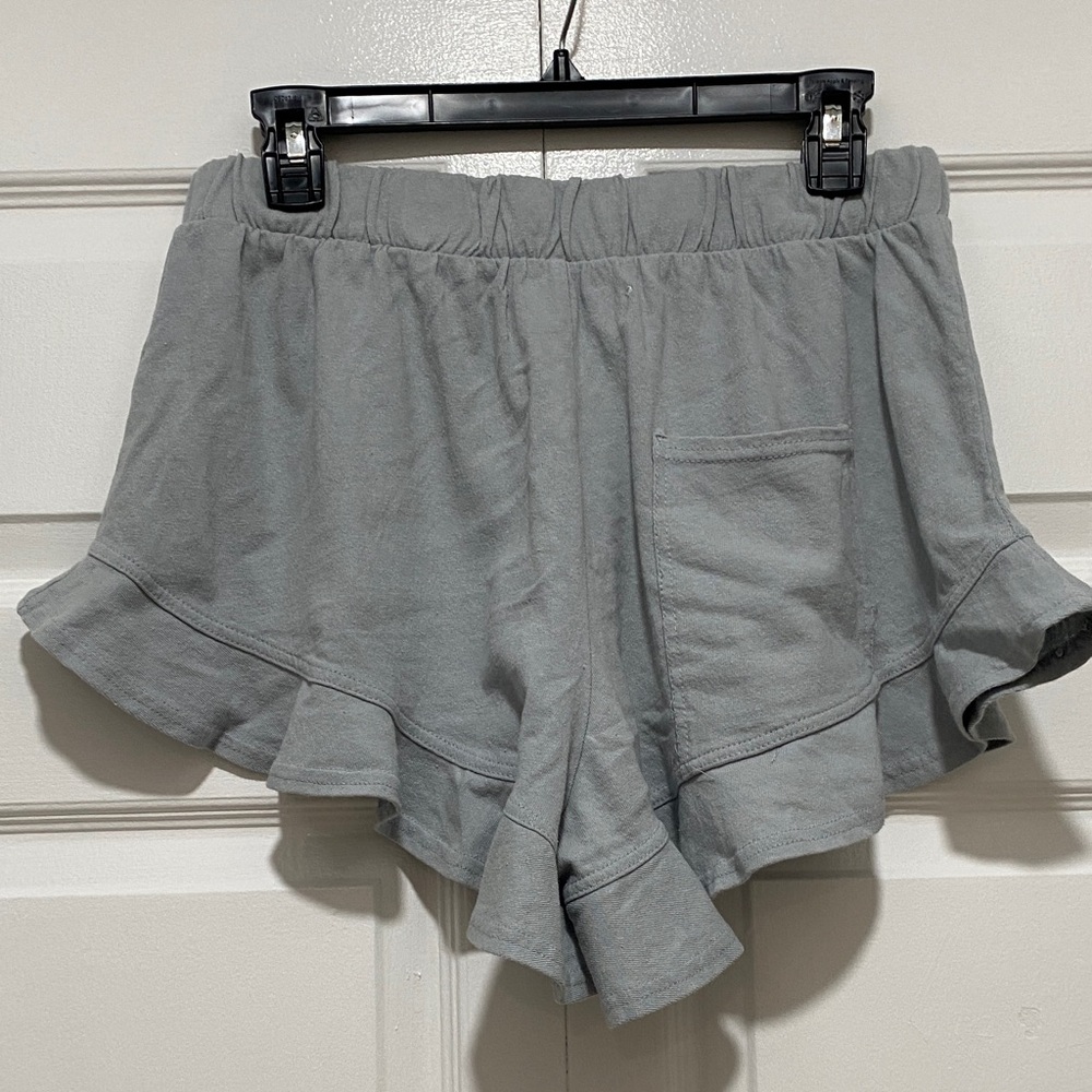 Dusty blue free people Ruffle Top and Shorts Set - Picture 5 of 6